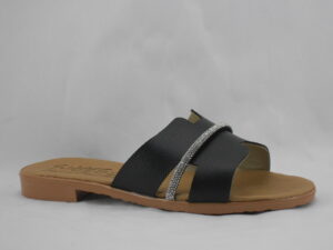 Chinelo Feminino Preto com Detalhe Brilhante de Estilo Elegante