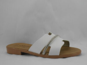 Chinelo Feminino Branco com Detalhe Brilhante de Estilo Elegante