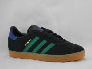 Ténis Masculino Preto com Riscas Verdes Gazelle