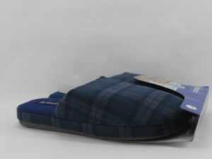 Chinelo Defonseca de Quarto Masculino Azul com Padrão aos Quadrados – Conforto e Estilo